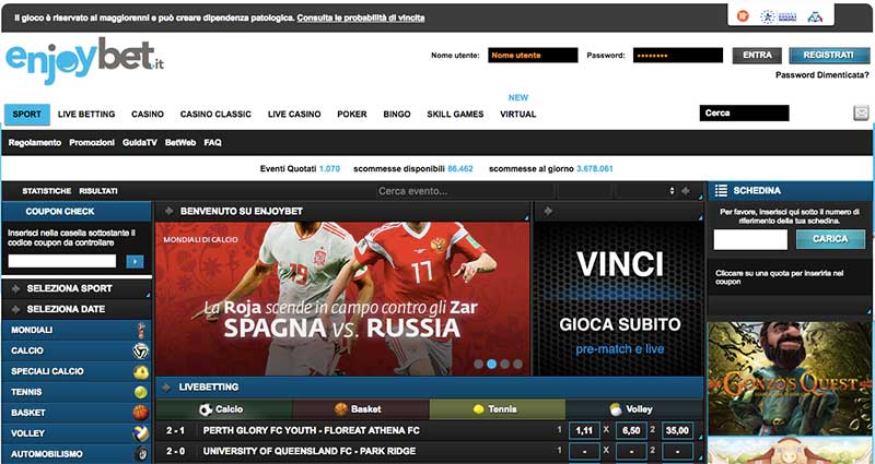 enjoybet calcio