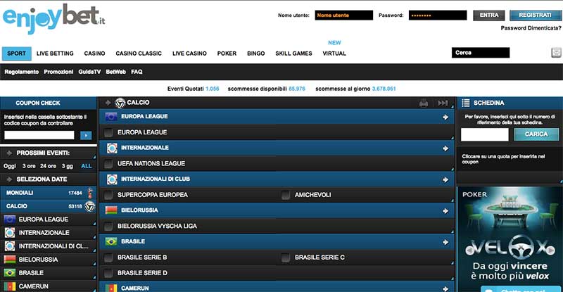 enjoybet scommesse