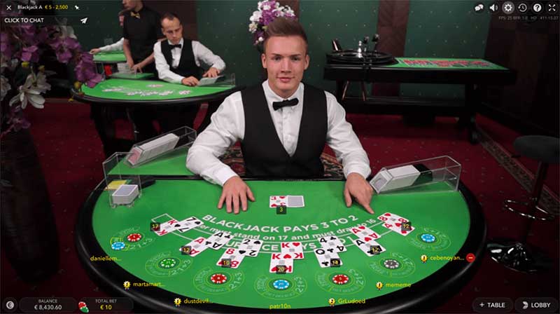 blackjack live aams