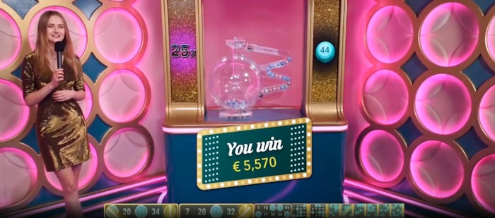 mega ball leovegas screen