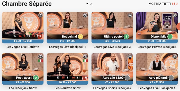giochi live leovegas